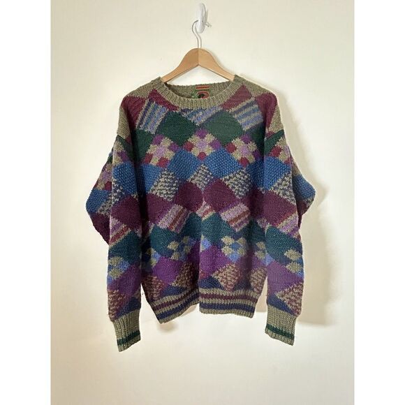 Boston Traders Limited Edition Hand Knitted Wool Men’s Medium Vintage Sweater - Picture 1 of 4